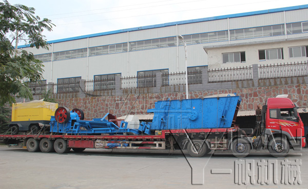 YIFAN PE500×750 jaw crusher and YK1545 circular vibrating screen were delivered to Shanghai