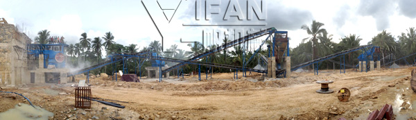 Limestone crushing plant