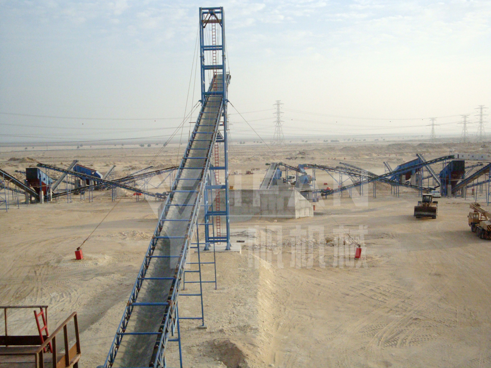 Mine stone crusher-Saudi 1200 tons / hour of sand production line