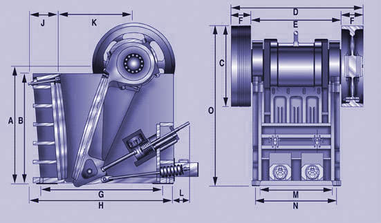 PE jaw crusher structure