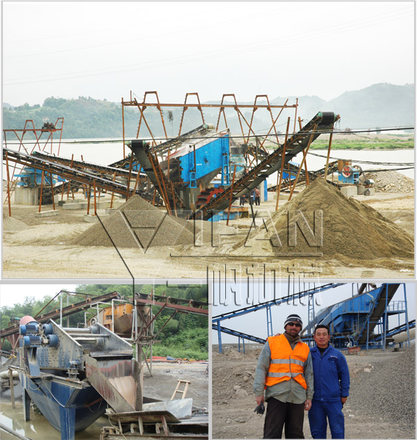 River gravel sand production line