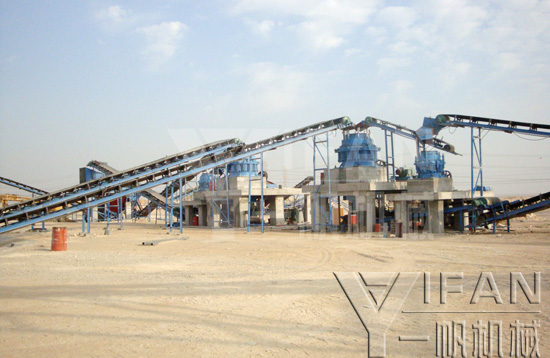 Spring cone crusher stone production line